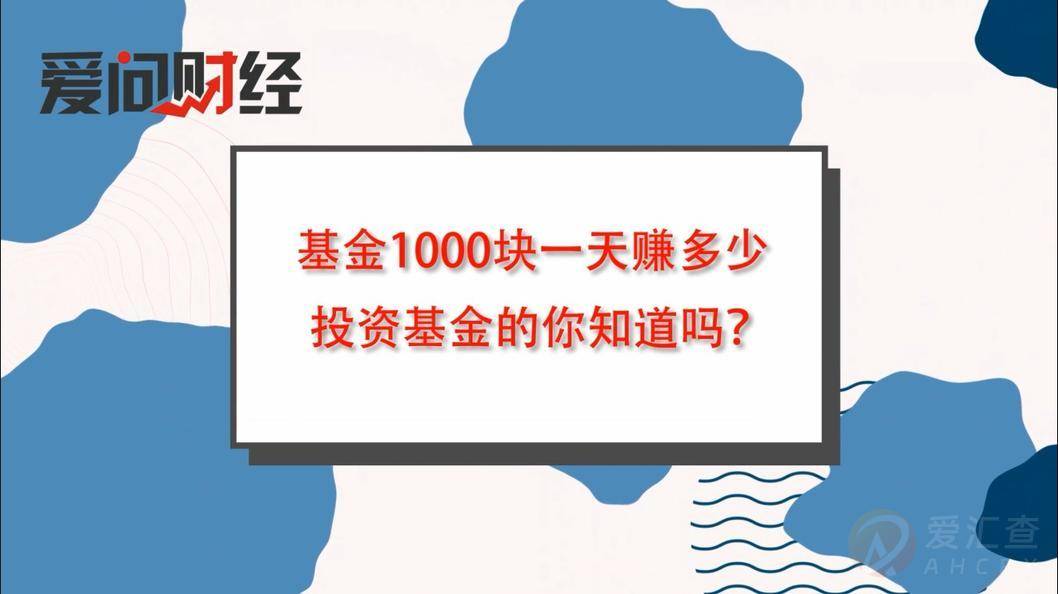 基金1000块一天赚多少，投资基金的你知道吗？